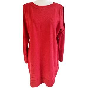 JM Collection Embellished Cold Shoulder Sweater Dress